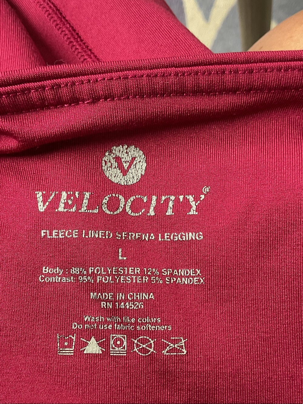 Velocity Serena Legging in Deep Berry, size L - Picture 2 of 6